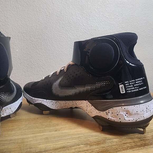 Nike Alpha Huarache Elite 3 Mid React Metal Baseball Cleats Mens 15 CK0745-011 - Picture 15 of 16